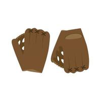 Baseball glove vector illustration ball isolated equipment sport game league play icon leather