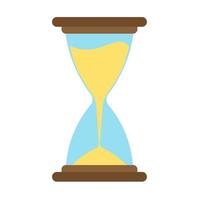 reloj de arena icono vector tiempo arena hora reloj vidrio diseño ilustración. temporizador concepto minuto cuenta regresiva gráfico plano