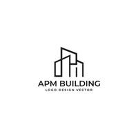 APM BUILDINGS LOGO DESIGN VECTOR