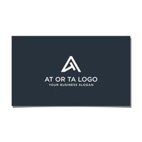 'AT' OR 'TA' LOGO DESIGN VECTOR