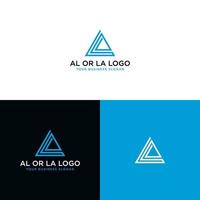 vector de diseño de logotipo la o al
