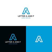 AF INITIAL LOGO DESIGN VECTOR