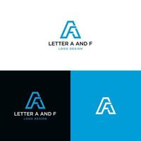 vector de diseño de logotipo inicial af