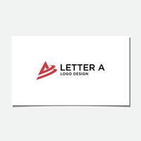 INITIAL A LOGO DESIGN WITH TWO HALF TURNING LINES vector