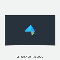 INITIAL A LOGO DESIGN WITH FOLDING ILLUSTRATION vector