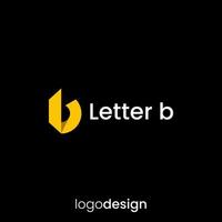 b initial logo design vector