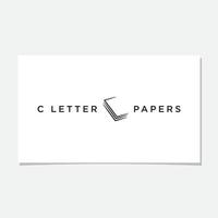 PAPER SHEET LOGO DESIGN WITH INITIAL C vector