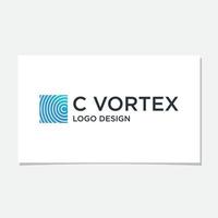 vector de diseño de logotipo de vórtice c