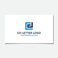 cd initial logo design vector