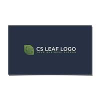 CS LEAF LOGO DESIGN VECTOR