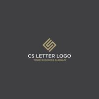 vector de diseño de logotipo inicial cs