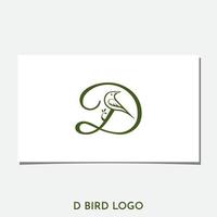 BEAUTIFUL D BIRD LOGO DESIGN vector