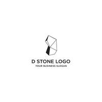 D STONE LOGO DESIGN VECTOR