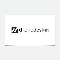 d initial logo design vector