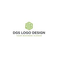 vector de diseño de logotipo inicial de dgs.