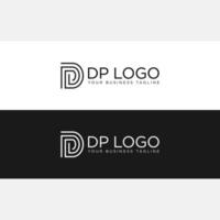 vector de diseño de logotipo inicial dp