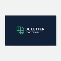 DL INITIAL LOGO DESIGN VECTOR