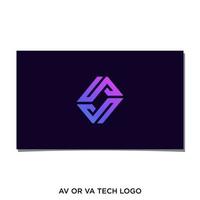 AV OR VA TECH LOGO DESIGN vector