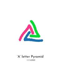 LA SYMBOL OR TRIPLE L TRIANGLE KIDS LOGO vector