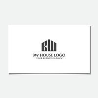 BW BUILDING LOGO DESIGN VECTOR