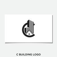 vector de diseño de logotipo de edificios c