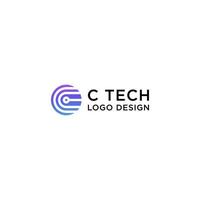 cc o c tech en vector de diseño de logotipo de círculo