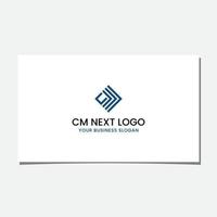 vector de diseño de logotipo siguiente cm