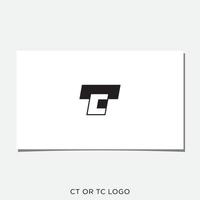 vector de diseño de logotipo ct o tc