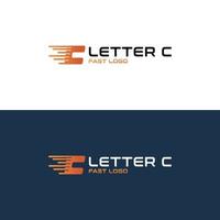 C FAST LOGO DESIGN VECTOR