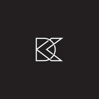 DK INITIAL LOGO DESIGN VECTOR