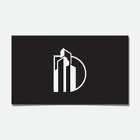 vector de diseño de logotipo de edificio d.