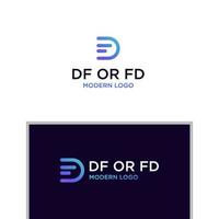 vector de diseño de logotipo inicial df
