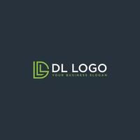 DL INITIAL LOGO DESIGN VECTOR