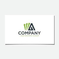 PAPER SHEET LOGO WITH INITIALS A OR AG. vector