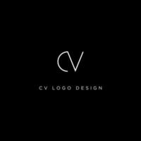 vector de diseño de logotipo inicial cv