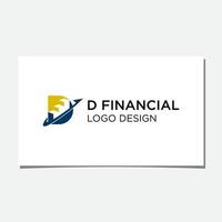 D FINANCIAL LOGO DESIGN VECTOR