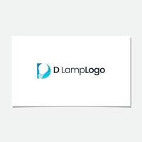 D LAMP DIGITAL LOGO DESIGN VECTOR