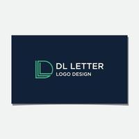DL INITIAL LOGO DESIGN VECTOR