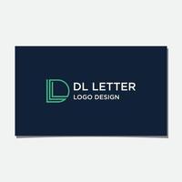 DL INITIAL LOGO DESIGN VECTOR