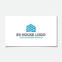 ES OR SE HOUSE  LOGO DESIGN VECTOR