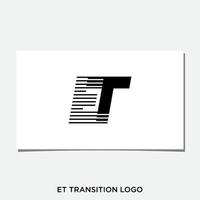 et transición o et logotipo de líneas rápidas vector