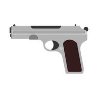 Gun firearm vector rifle illustration weapon pistol icon military isolated design handgun. Symbol security