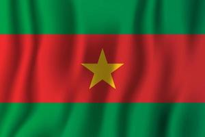 burkina faso bandera ondeante realista ilustración vectorial. símbolo de fondo del país nacional. día de la Independencia vector