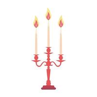 candelabro candelero candelabro vela vector aislado vintage antigüedades porta ilustración siluetas