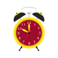 Clock alarm vector icon time isolated. Wake up background illustration watch sign timer object minute hour