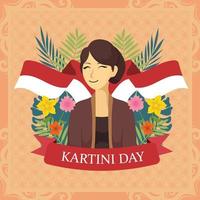 concepto del día de kartini vector