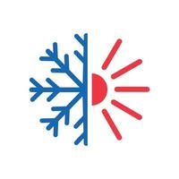ilustración logo nieve vector