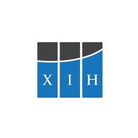 XIH letter logo design on white background. XIH creative initials letter logo concept. XIH letter design. vector
