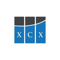 diseño del logotipo de la letra xcx sobre fondo blanco. concepto de logotipo de letra de iniciales creativas xcx. diseño de letras xcx. vector