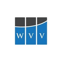 diseño de logotipo de letra wvv sobre fondo blanco. concepto de logotipo de letra de iniciales creativas wvv. diseño de letras wvv. vector